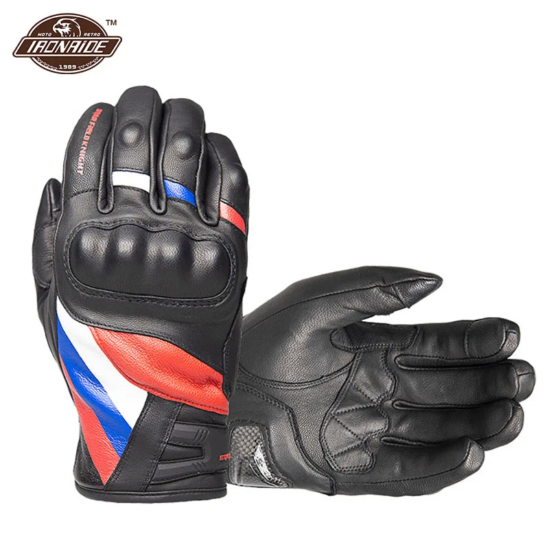 Motorcycle Winter Waterproof, Cold-proof, Warm, Drop-proof, Touch-screen Riding Gloves Goatskin Motorcycle Protective Gloves