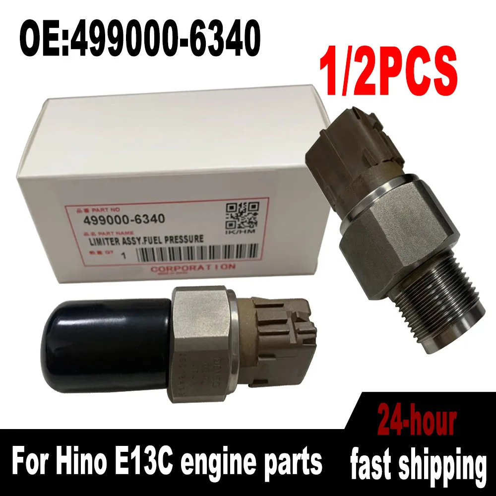

1/2PCS D-ENSO Original 499000-6340 499000-6320 499000-6370 Fuel Rail Pressure Sensor For Toyotaa Avensis RAV4 Holden 4HK1 6HK1