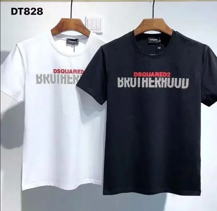 

Dsquared2 Women/Men's Concise Letter Print Stylish Cotton Summer Top T Shirts Couple Outfit DT828#