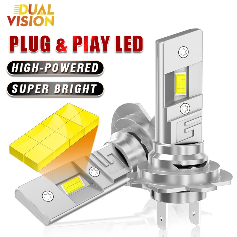 Беспроводные Мини-светодиодные Автомобильные Фары H7 H1 H3 H4 H11 H8 H9 9005 Hb3 9006 Hb4 9012 Hir2 12