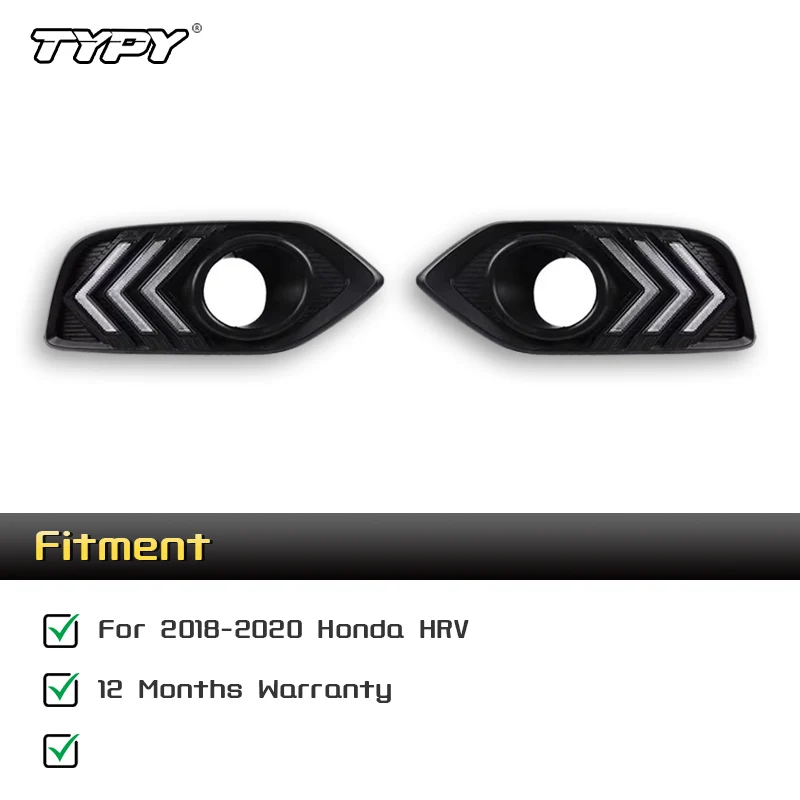 TYPY 2 шт. белые/желтые светодиодные дневные ходовые огни DRL противотуманные фары с