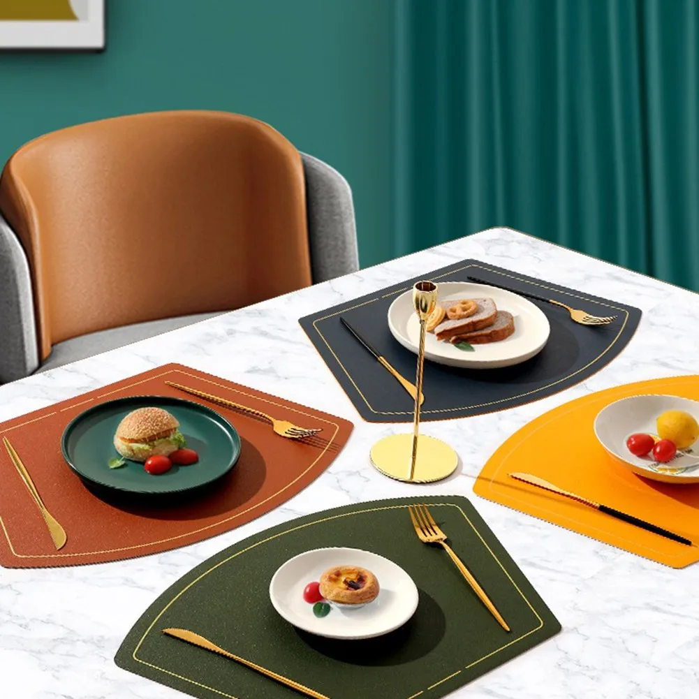 

Table Mat Nordic Stripe Anti-Slip Water-Proof Placemat PVC Heat Insulation Non-slip Placemats Kitchen Restaurant Table Mat Decor