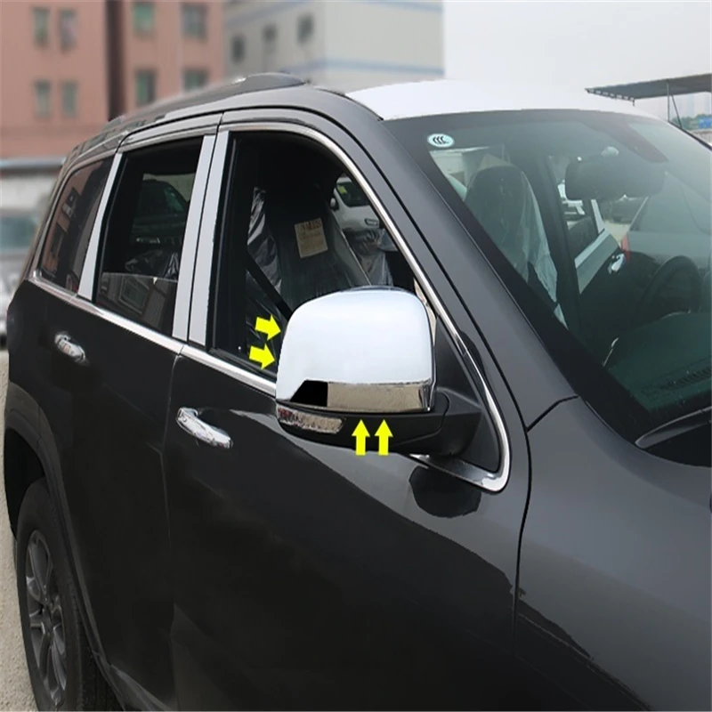 

WELKINRY car cover for JEEP Grand Cherokee 2011 2012 2013 2014 2015 2016 2017 ABS chrome side fender wing rearview mirror trim