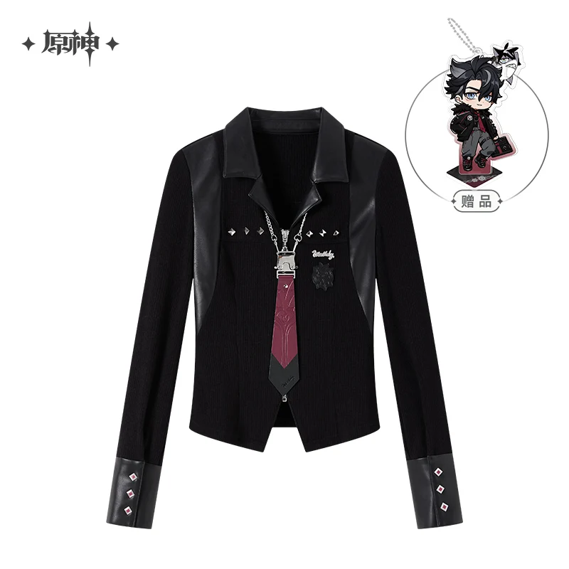 Официальная подлинная плиссированная юбка MiHoYo Genshin Impact Wriothesley рубашка костюмы