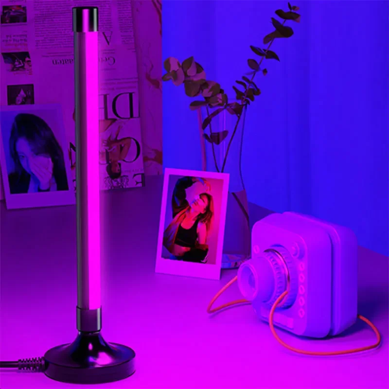 

Portable LED Fill Light RGB Colorful Atmosphere Night Lamp For Room Decor Photography Lighting USB Powered Selfie Lamp With Base