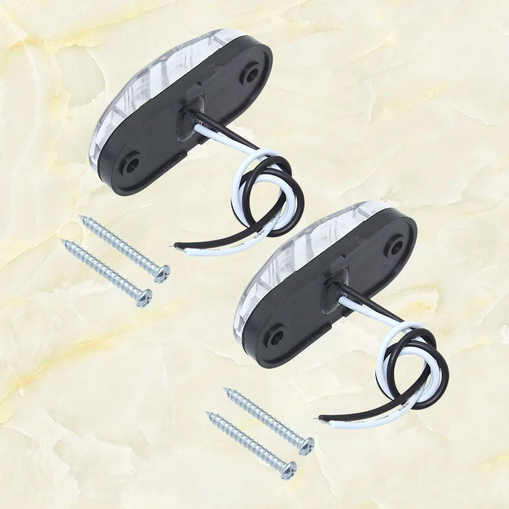 

2 Pcs Trailer Motorcycle Trailer For Running Lamp 6.6*2.8cm Safe LED Lights Rear