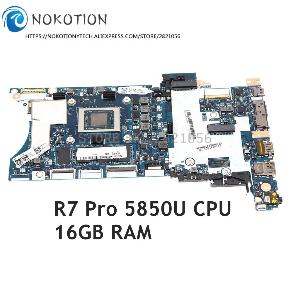 Материнская плата NOKOTION для ноутбука Lenovo ThinkPad T14S Gen 2 R7 Pro 5850U CPU 16 Гб RAM 5B21C82268 HT4B6 HX3B5 |