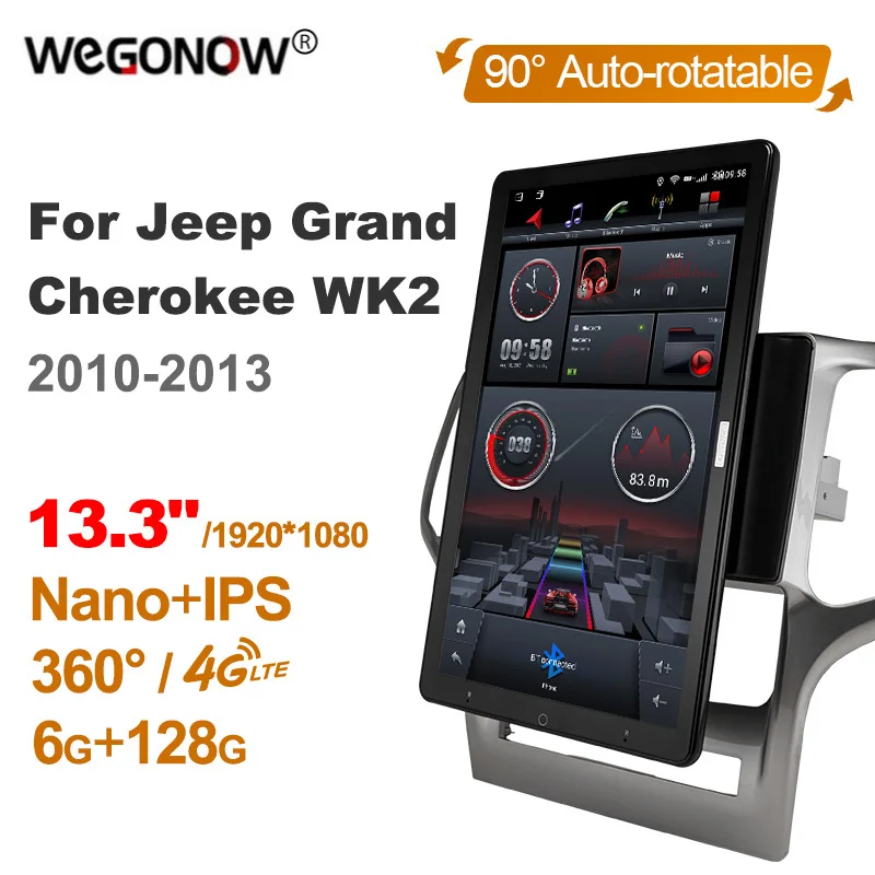 

13.3 Inch Ownice 1Din Android 10.0 Car Radio 360 Panorama for Jeep Grand Cherokee WK2 2010-2013 Auto Audio SPDIF 4G LTE NO DVD