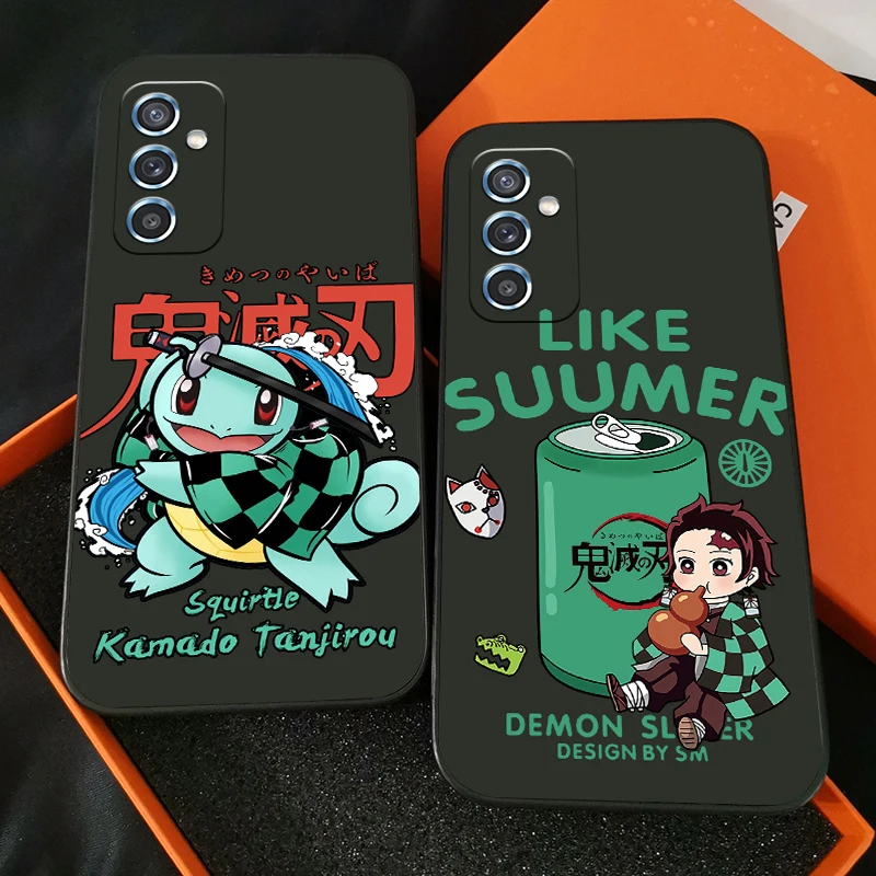 

Pokemon Pikachu Demon Slayer Cute For Samsung S8 S9 Plus S10 S10E S20 S21 FE Lite Ultra Plus Phone Case Silicone Cover Coque
