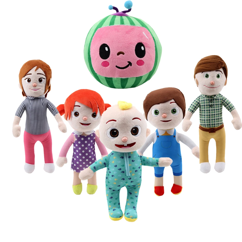 Hot 20cm Kawaii Cocomeloned Plush Doll Cartoon Anime Family JJ Daddy Mummy Sister Brother Stuffed Soft Plush For Children Gift