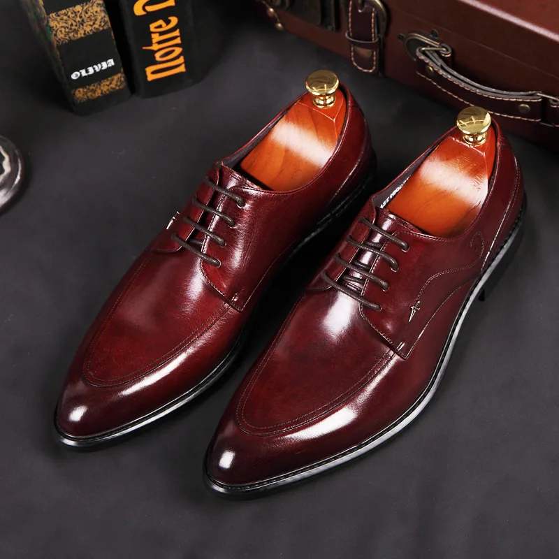 

2022 spring new men's formal leather shoes British leather shoes business European and American trendy leather shoes men