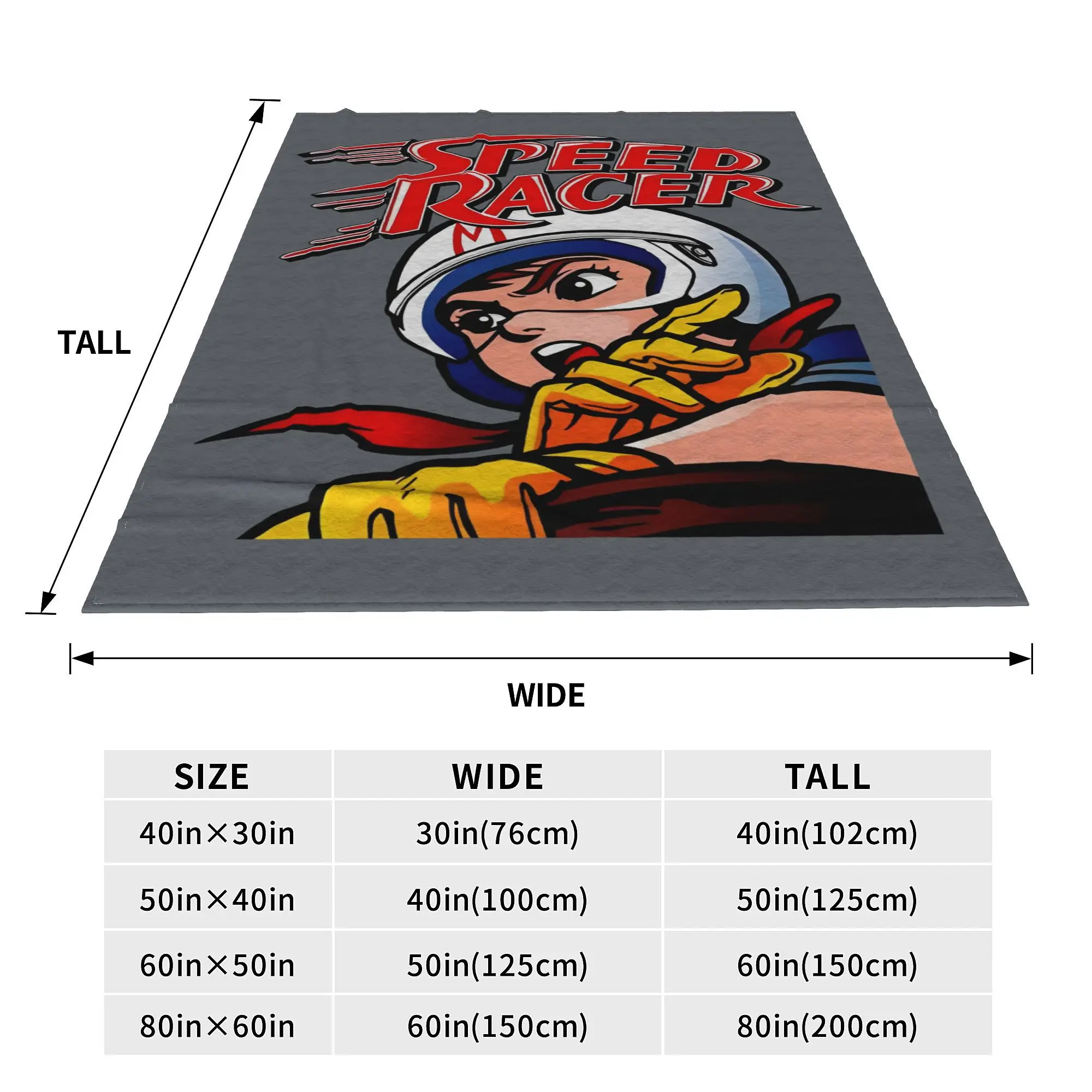 Мягкое плюшевое одеяло для скоростных гонщиков 50 х60 дюймов