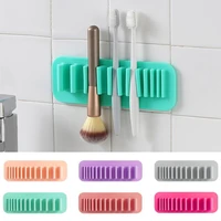 silicone nail brush makeup holder organizer makeup brush holder brush shelf brush drying display rack storage stand