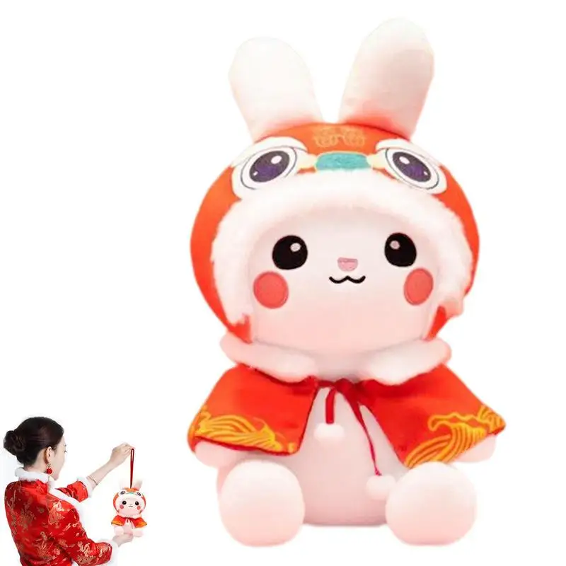 

Stuffed Chinese Zodiac Rabbit Doll Chinese Feel Bunny Plush Dolls For Spring Festival Cartoon Hardwearing Spring Festival