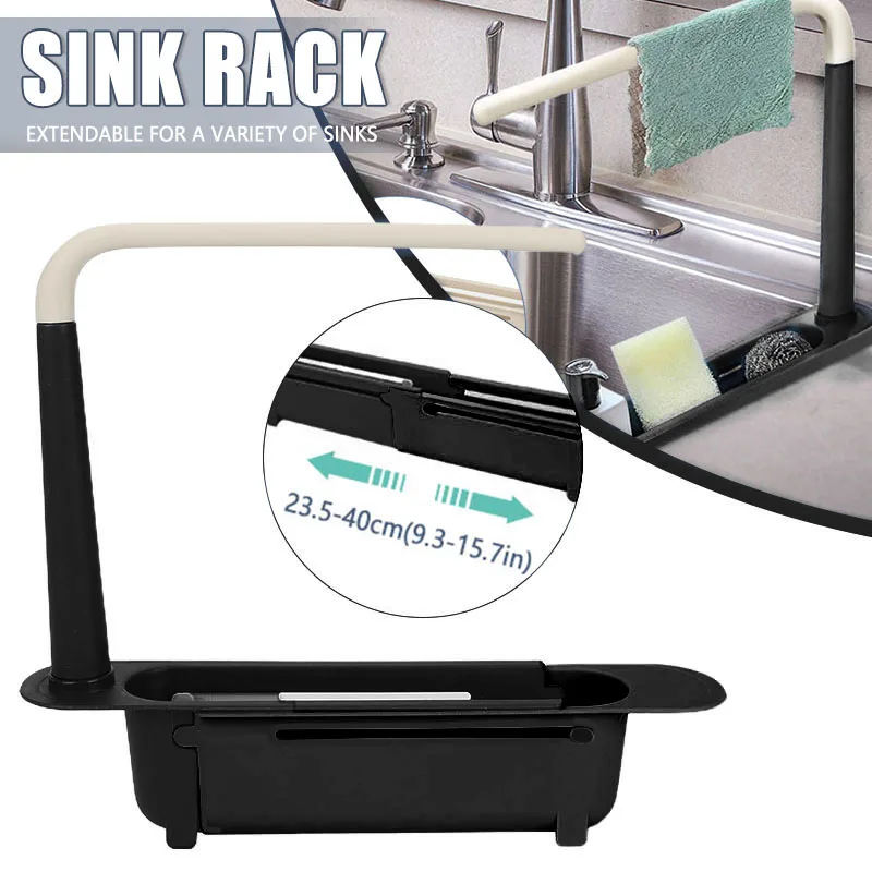 

Удобная стойка для хранения в раковине, домашний кухонный масштабируемый органайзер для раковины, вешалка для посуды, кухонная стойка, корз...
