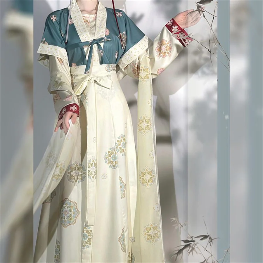 Китайское платье Hanfu женское традиционное вышитое карнавальное Tang танцевальное