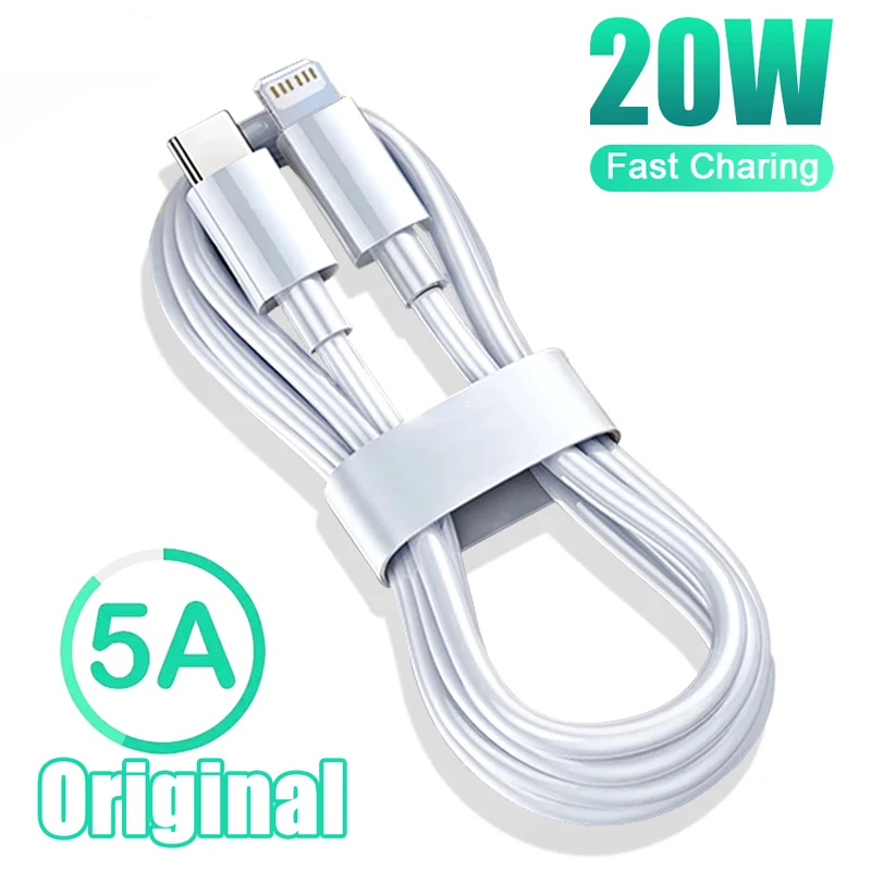 Кабель для быстрой зарядки Apple оригинальный USB C на Type-C PD 20 Вт аксессуары iPhone 13 12 11