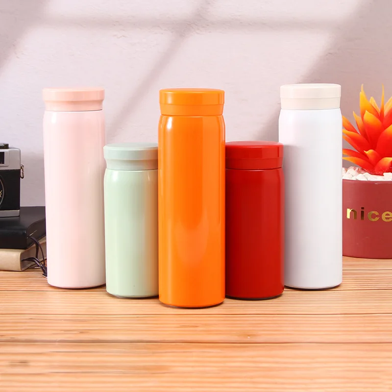 

New Mini Vacuum Flask Fashion Thermos Cups 304 Stainless Steel Water Bottle 200/300ml Portable Coffee Cup Car Thermos Bottle