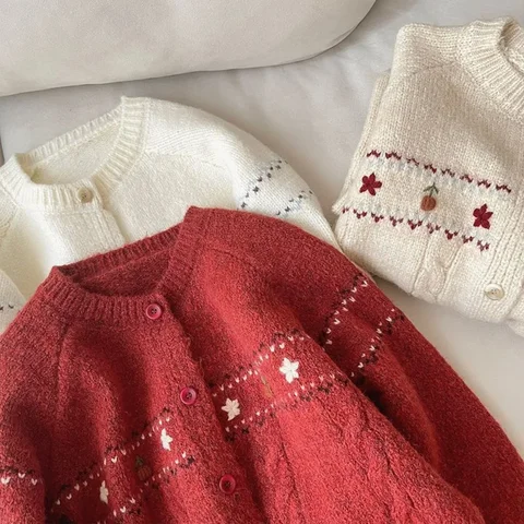 Neploe новый французский стиль свежий литературный свитер с цветочной вышивкой панели ажурный корейский кардиган корейский пригородный тянущий Femme