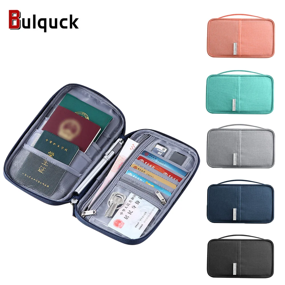 

Portable Document Passport Storage Bag Card Holder Multifunctional Waterproof Dustproof Zipper Receipt Money Home Organizer Bag