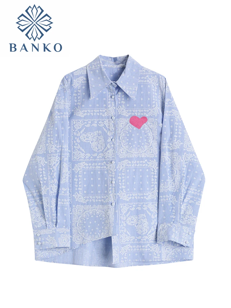 Leisure Shirts Button Lapel Clothes Women Loose Long Sleeve Oversized Shirts Femme Casual Fashion All-Match Office Lady Blouses