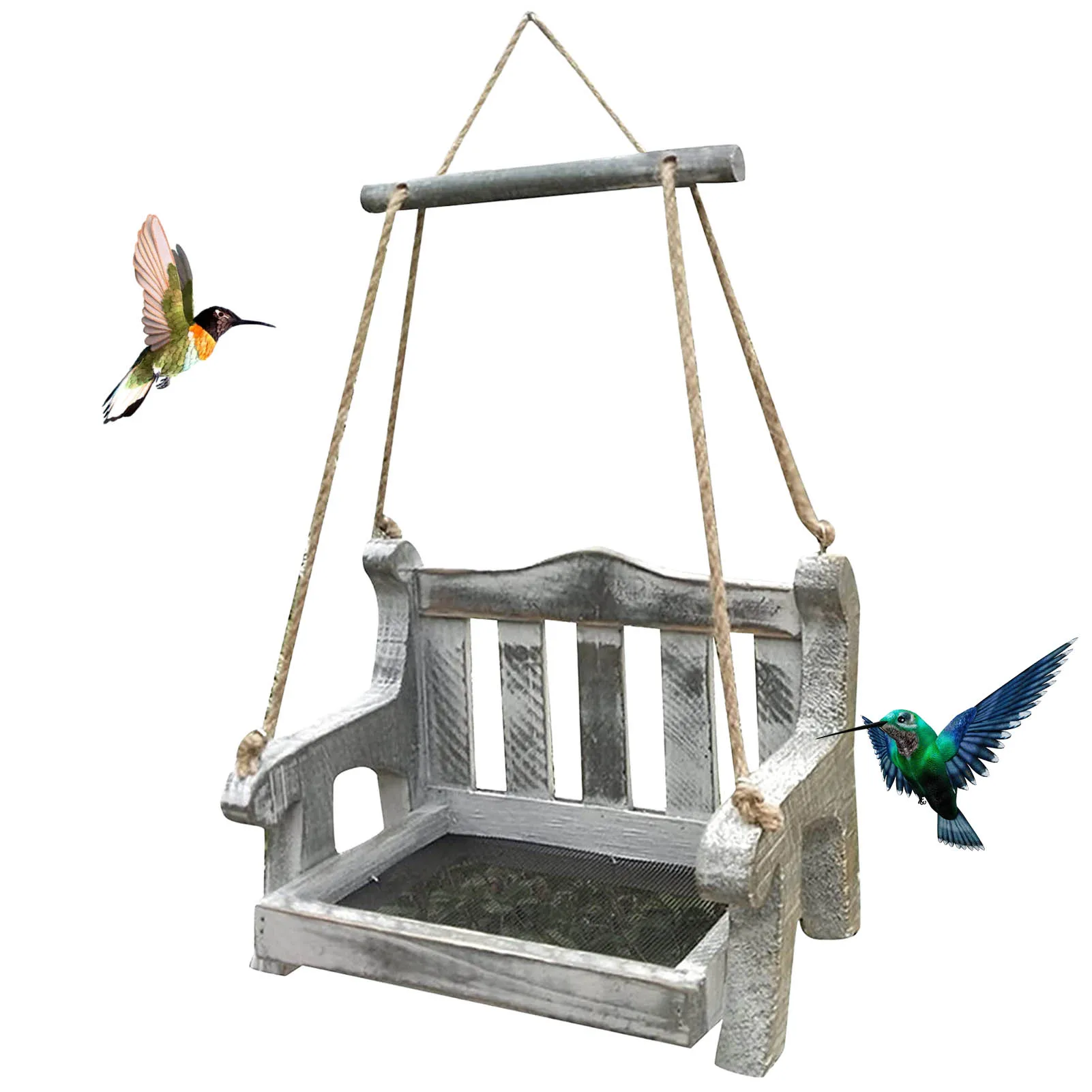 

Swing Chair Bird Feeder Parrot Food Holder Garden Hanging Swing Bird Feeder For Outdoor Courtyard Yard Wild Birds Feeding
