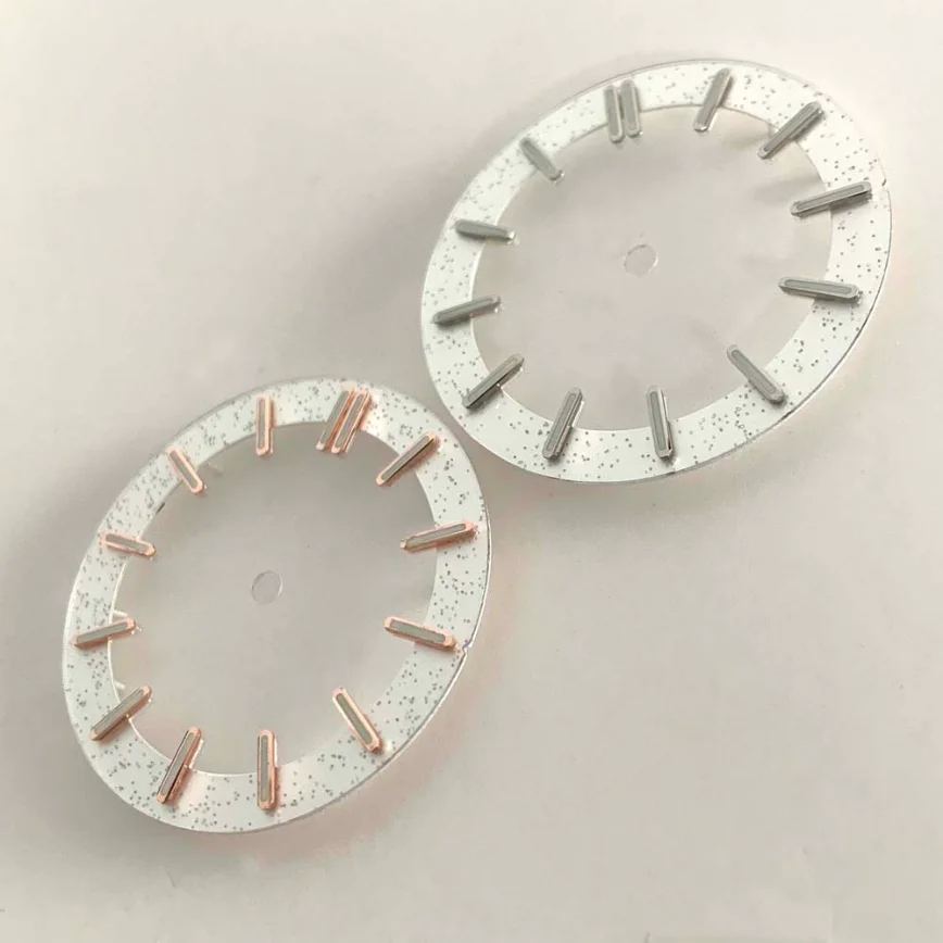 31.8MM Watch Dial Watch Accessories Blue Black White Transparent Skeleton Star Dial for NH70 Movement