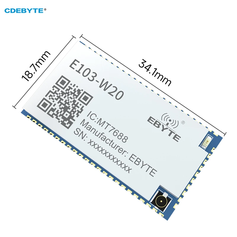 MT7688AN Serial Port to Wifi Wireless Routing Module CDEBYTE E103-W20(7688) Support Openwrt IPEX SPI UART Small Size SMD