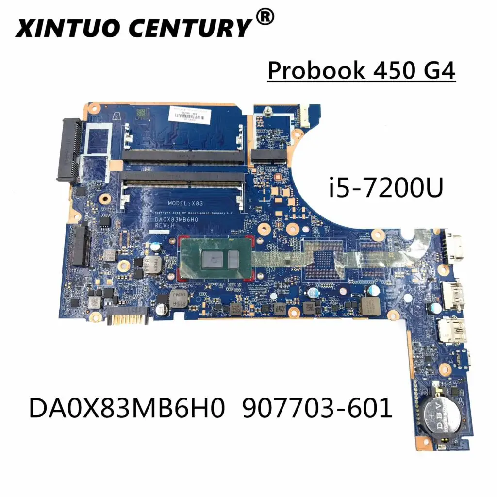 

For HP Probook 450 470 G4 DA0X83MB6H0 SR2ZU I5-7200 CPU motherboard mainboard com 907703-001 907703-601 907703-501 DDR4