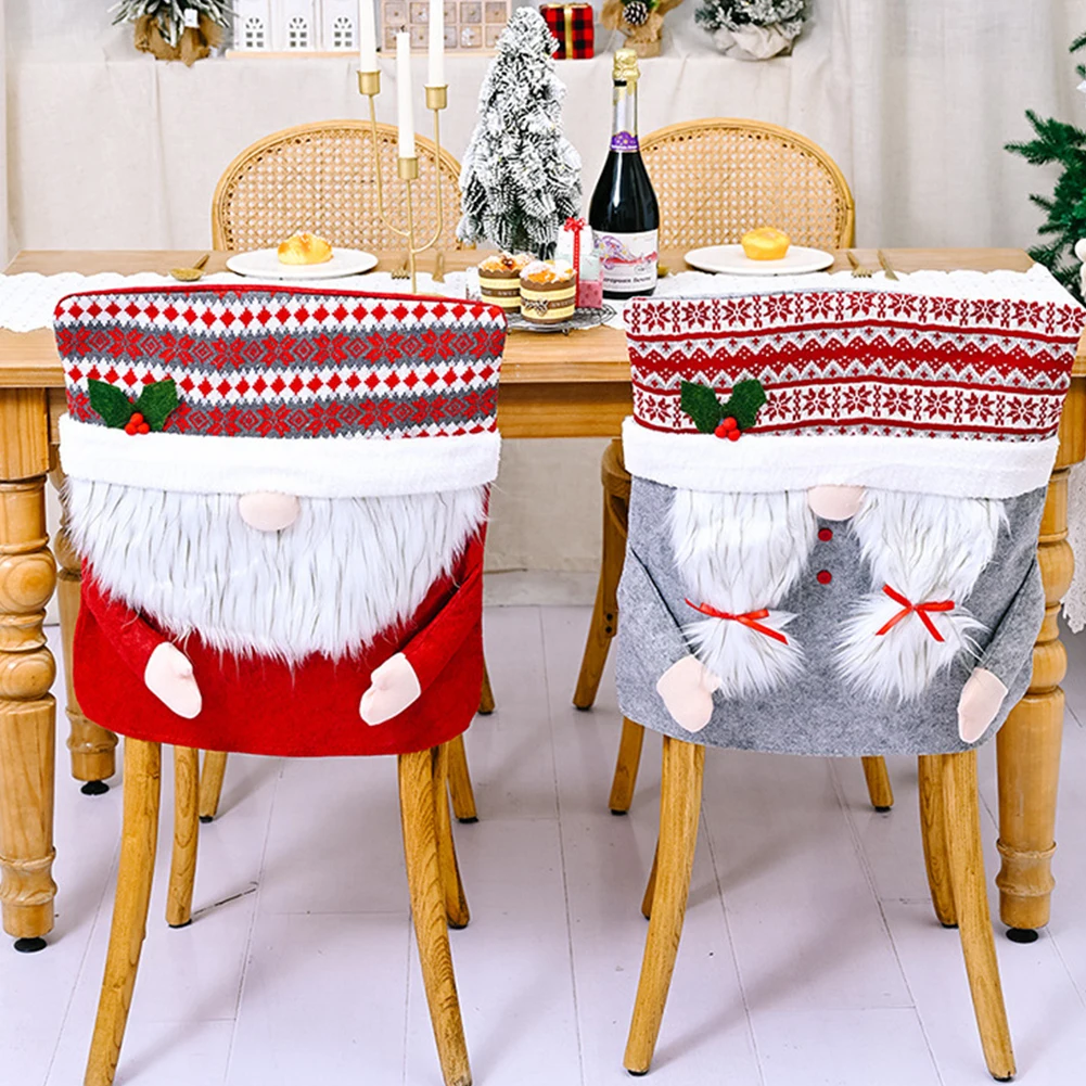 

Santa Claus Hat Chair Cover Christmas Decorations For Home Table Ornaments New Year Party Supplies Xmas Navidad 2022