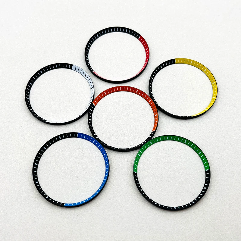 Mod 30.5mm Double Color Plastic Watch Chapter Rings Fits Seiko SRPD SKX007 SKX009 SKX011 Watch Cases Repair Tool Parts