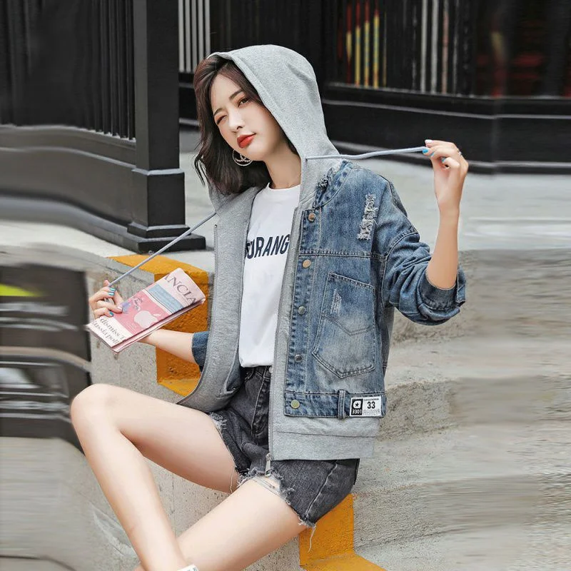 Женская джинсовая куртка новая модель 2022 года весна-осень Корейская свободная