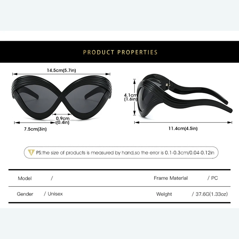 Очки солнцезащитные Y2K в стиле кошачий глаз для мужчин и женщин винтажные