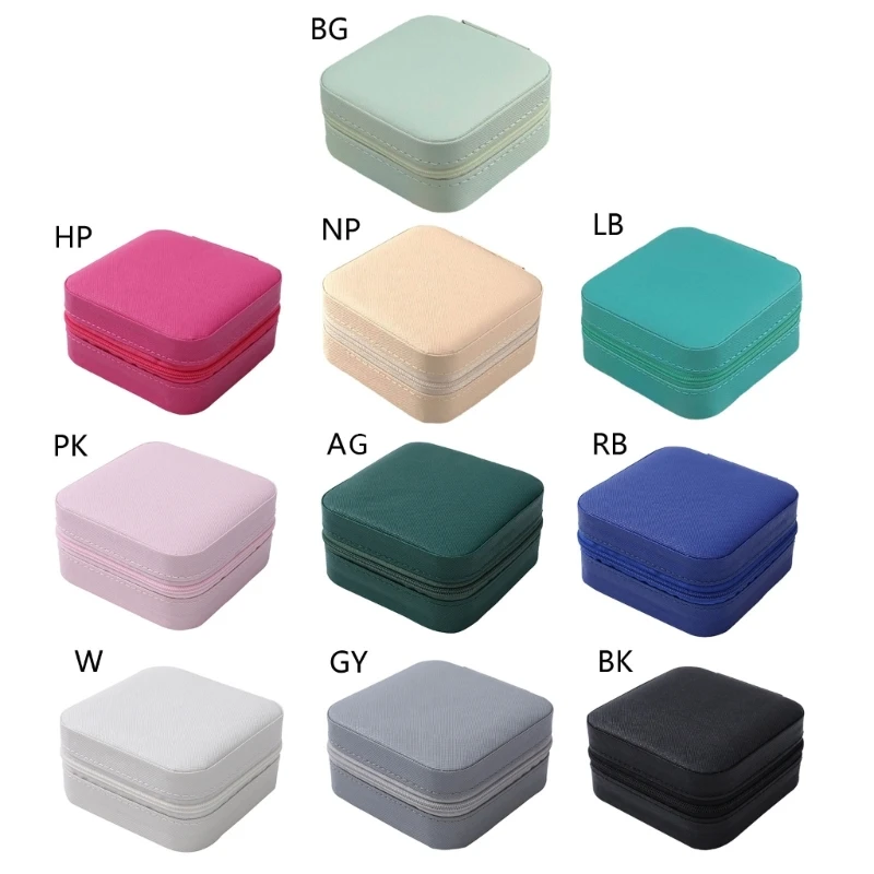 

E15E Дорожный органайзер для ювелирных изделий с зеркалом для ожерелий, серег, браслетов, портативный