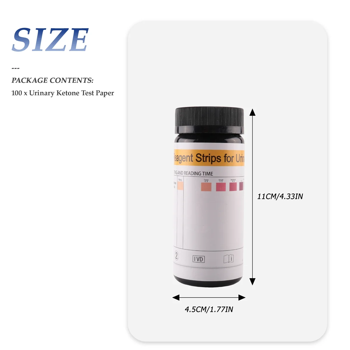 100 шт./бутылка кетоновые полоски домашний кетоз анализ мочи потеря веса кето
