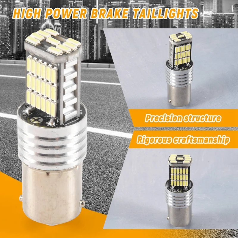 2X 1156LED Canbus 15 SMD BA15S P21W Высокая мощность Белый 6000K Автомобильный стоп-сигнал