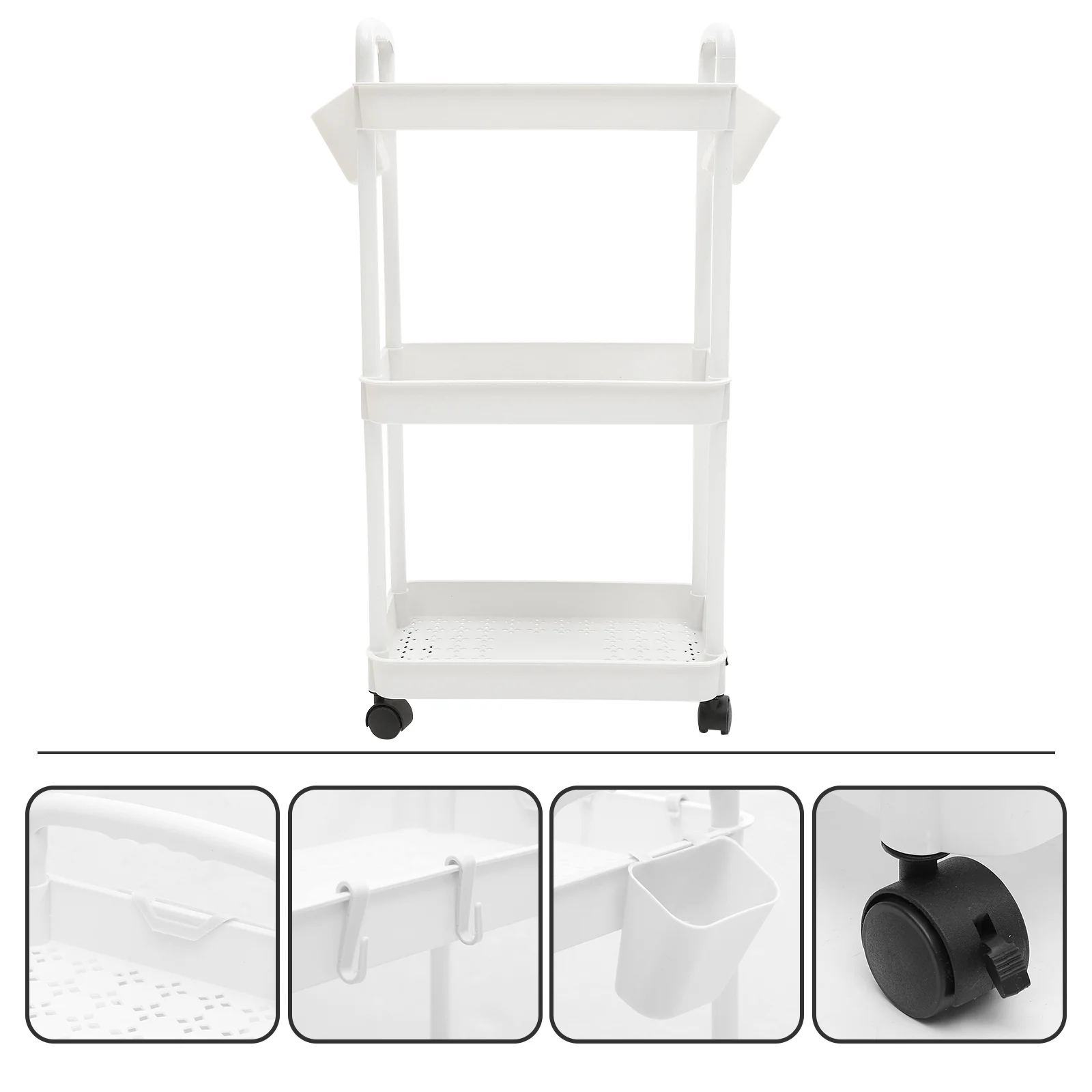 

Kitchen Trolley Rack Organizer Cart Multi-layer Stand Storage Home Utility Book Wheels