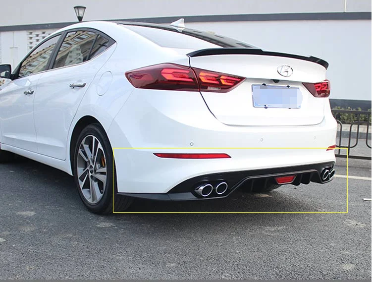 

Для Hyundai Elantra задний спойлер бампер диффузор защитные бамперы средства ухода за кожей Комплект Задний бампер автомобиля Задний автомобильный спойлер для Elantra 2016 2017 2018