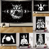 goddess hecate tarot divination home decor witchcraft tapestry mandala wall decor hippie boho moon phase tapestry sofa blanket