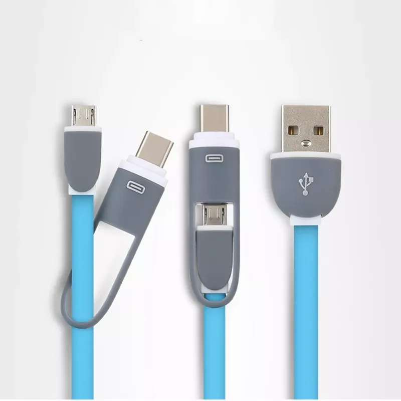 

NEW Micro USB Type C Cable 2 IN 1 Fast Charging Cord Data Sync Charger Line Speed Transfer For Universal Android Smartphones