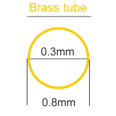 

H62 латунная трубка, внешний диаметр от 0,8 мм до 1,2 мм, медная труба разных стен, капиллярная полая латунная трубка