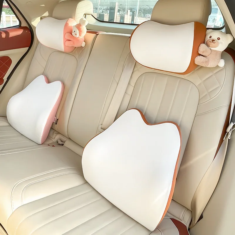 Автомобильный подголовник поддержка поясницы подушка для шеи из пены с эффектом