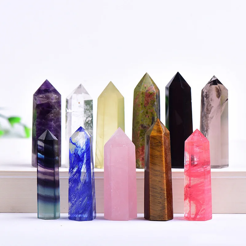

17 цветов, натуральный кристалл, волшебная палочка, кристалл для медитации, энергетический камень, лечебный кристалл, минеральное ремесло, у...