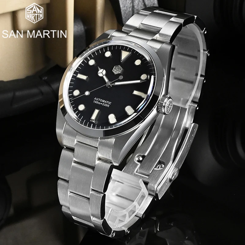 

San Martin New 39mm Explore Climbing Series Men's Automatic Mechanical Wrist Watch PT5000/SW200 Sapphire 10Bar Water Proof BGW-9