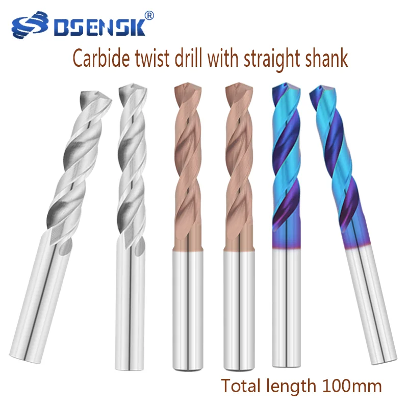 

Integrale Carbide Wolfraam Stalen Rechte Schacht SpiraalboorTotale Lengte 100Mm Blauw Gecoat Aluminium Cnc Bewerkingscentrum