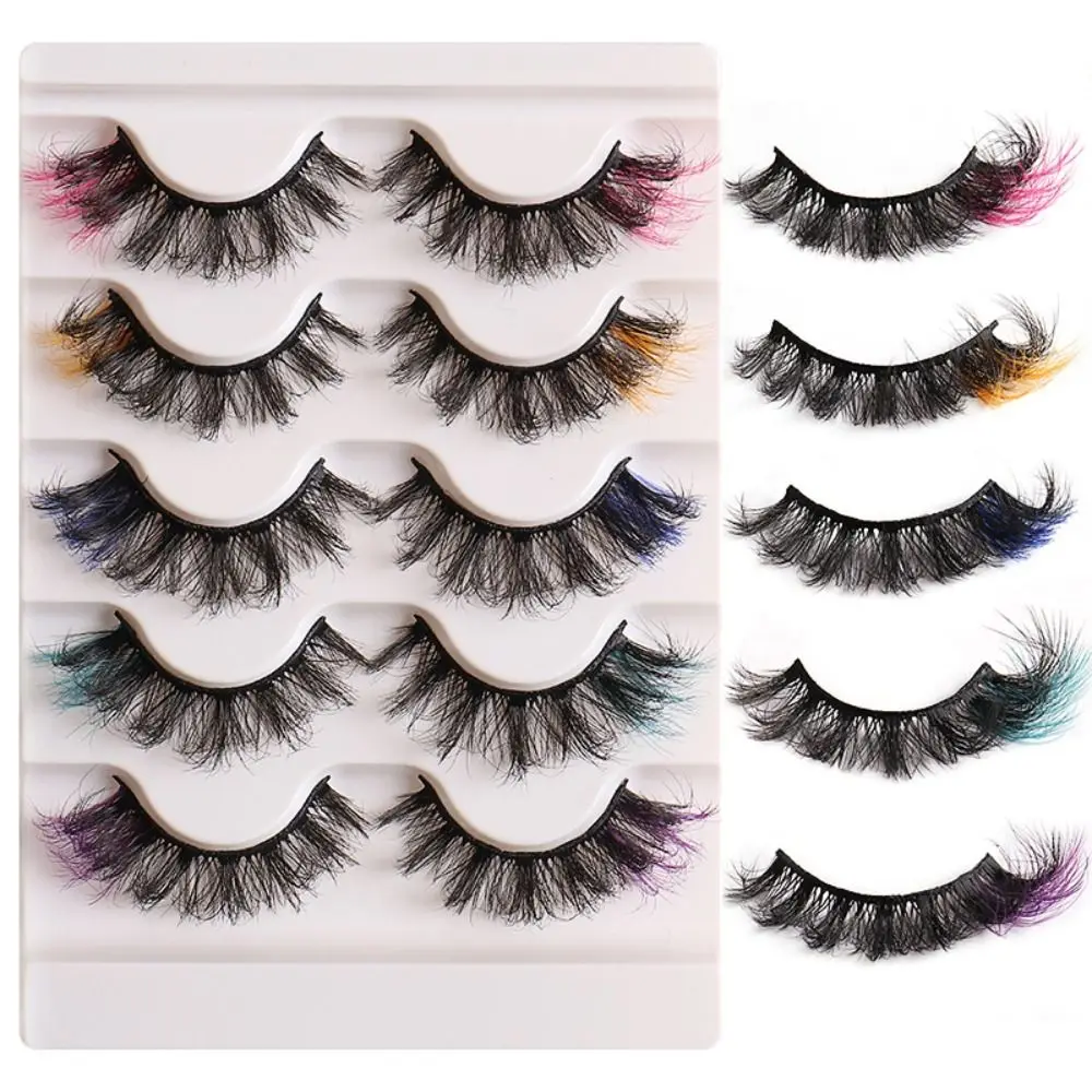 

Eyelash Extension Tools Mix Pink Blue Individual Eyelashes Natural False Eyelahes 3D Mink Lashes D Curl Mixed 5 Color