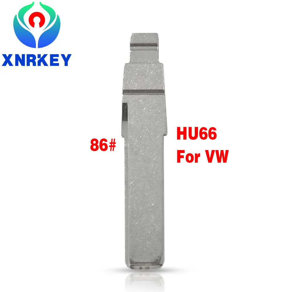 

XNRKEY 10 Pcs 86# HU66 Original High Quality Blade for KD/VVDI Remote Key Replacement Metal Blank Uncut Blade