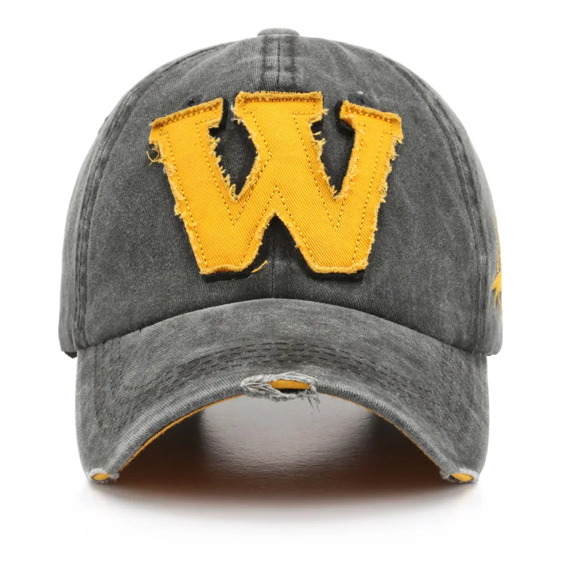 Letter Embroidery Baseball Cap Retro Washed Cowboy Hat Men and Women Popular Outdoor Sports Sunscreen |