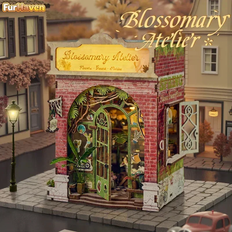 Фото Кукольные домики Blossomary Atelier Cottage с мебелью, деревянные миниатюрные наборы для сборки своими руками, подарки для друзей №2