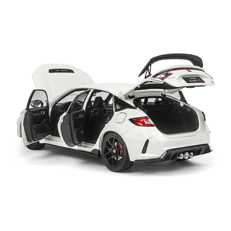 Литые автомобили 1:18 Honda Civic Тип R FL5 2023 гоночные модели автомобилей миниатюрные